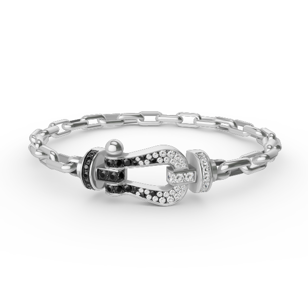 [Elitejewels]FORCE GROSSES METALLARMBAND MIT HUFEISENVERSCHLUSS