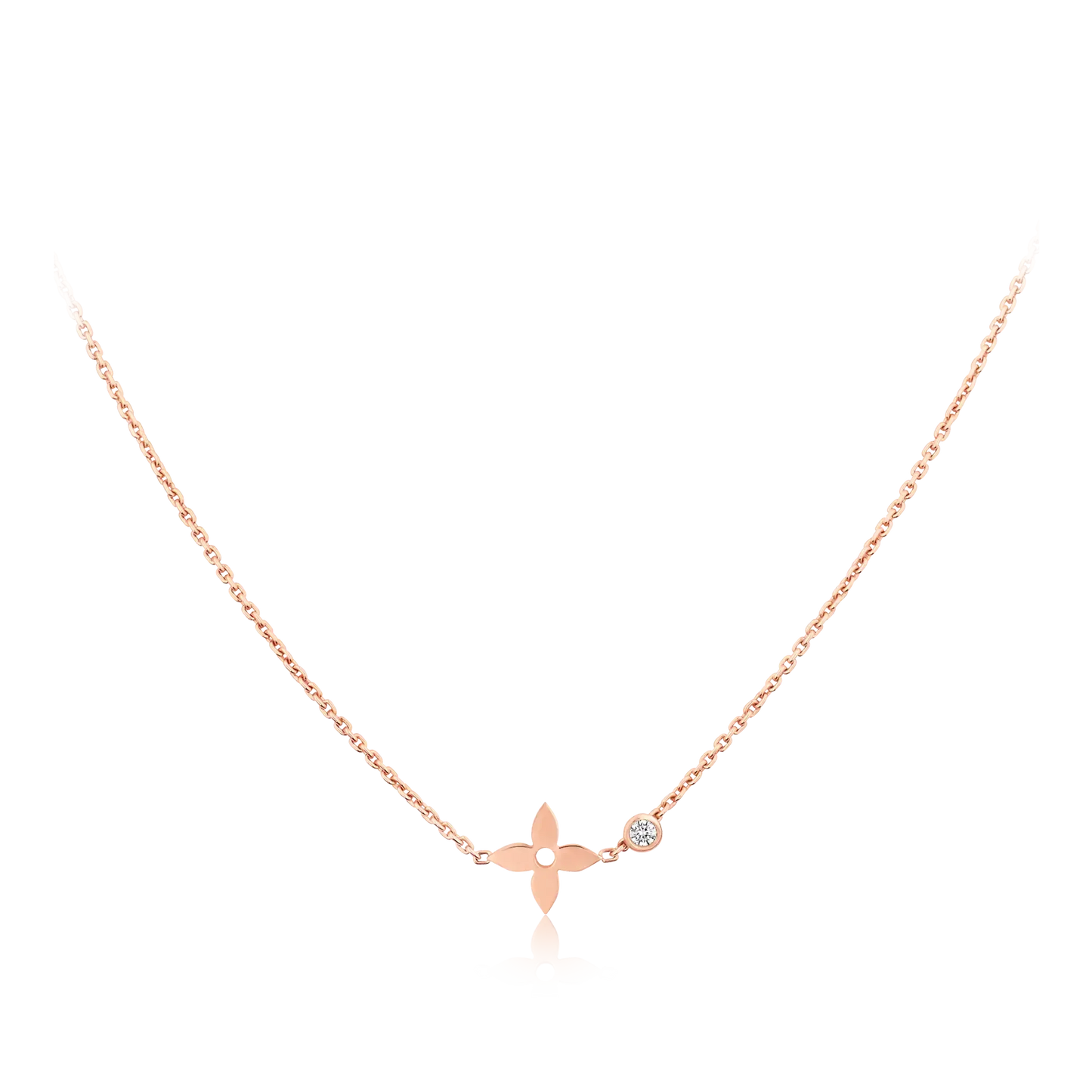 [Elitejewels]BLOSSOM PENDANT PINK GOLD AND DIAMOND