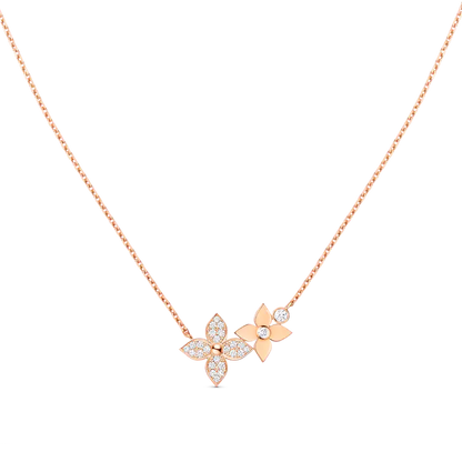 [Elitejewels] STAR BLOSSOM HALSKETTE ROTGOLD DIAMANTEN