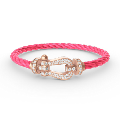 [Elitejewels]FORCE GROSSES HUFEISENARMBAND MIT VOLLEN DIAMANTEN IN ROSÉGOLD