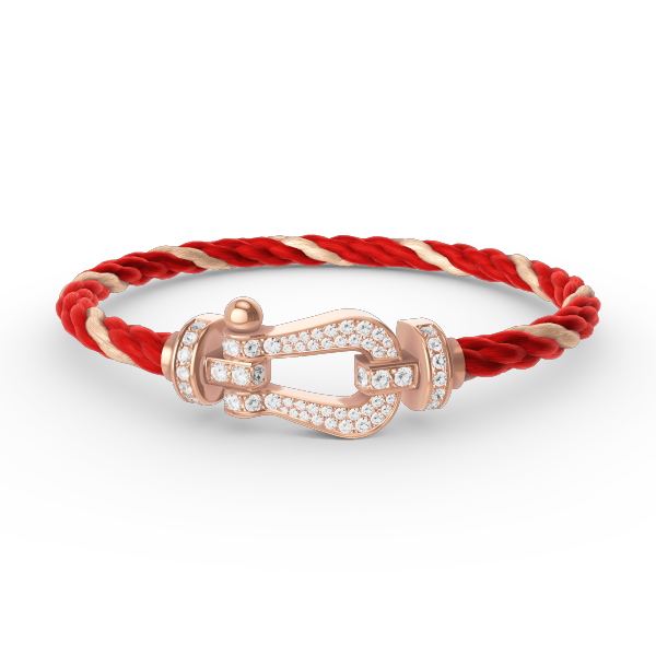 [Elitejewels]FORCE LARGE HORSESHOE FULL DIAMOND BRACELET ROSE GOLD