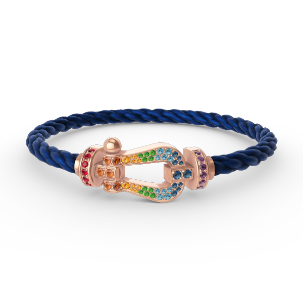 [Elitejewels]FORCE GROSSES HUFEISENFARBIGE DIAMANTENARMBAND ROSÉGOLD