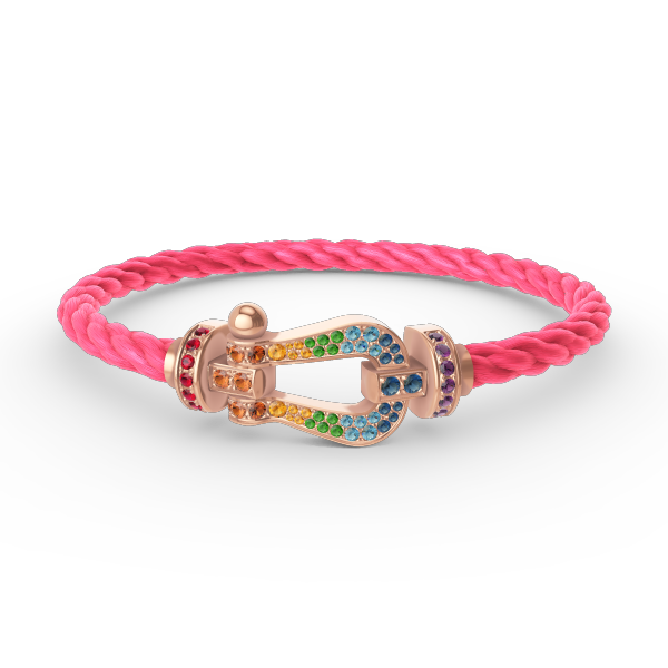 [Elitejewels]FORCE GROSSES HUFEISENFARBIGE DIAMANTENARMBAND ROSÉGOLD