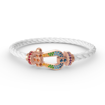 [Elitejewels]FORCE GROSSES HUFEISENFARBIGE DIAMANTENARMBAND ROSÉGOLD