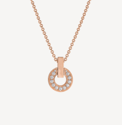 [Elitejewels]GARI NECKLACE PINK GOLD DIAMOND