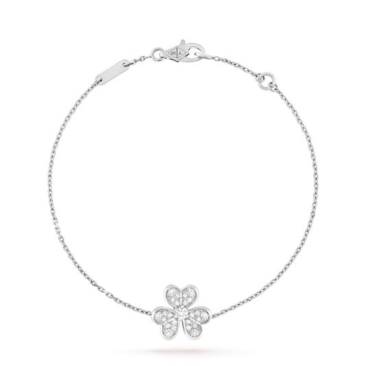 [Elitejewels]FRIVOLE SILVER FLOWER DIAMOND BRACELET