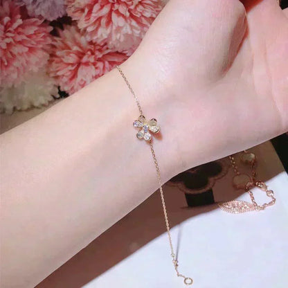 [Elitejewels]FRIVOLE GOLD FLOWER DIAMOND BRACELET