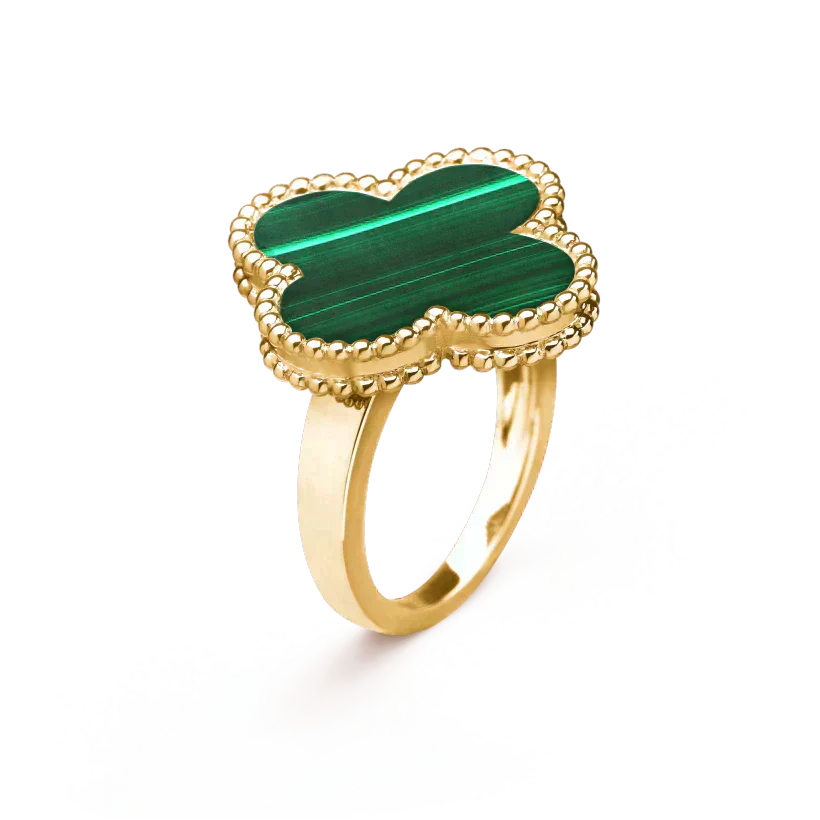 [Elitejewels] KLEEBLATT-MALACHITRING