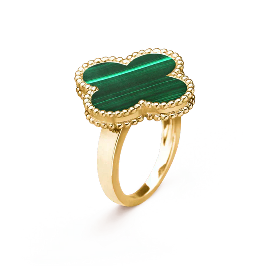 [Elitejewels] KLEEBLATT-MALACHITRING