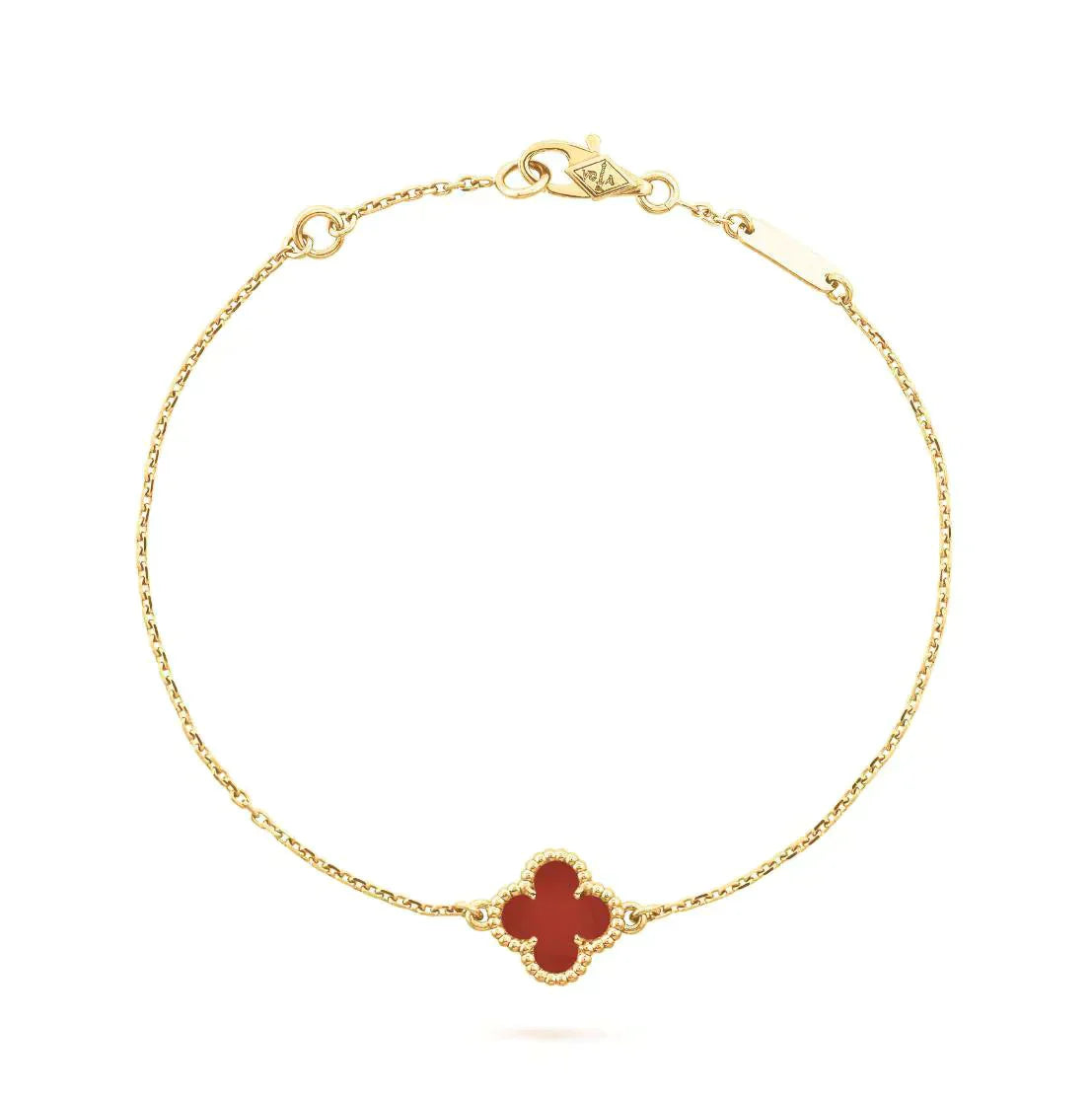 [Elitejewels] KLEEBLATT KARNEOL EINZELNE BLUME ARMBAND