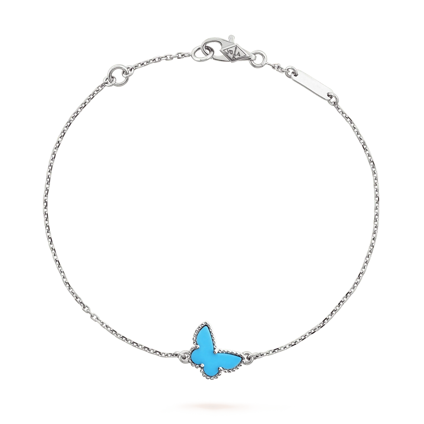 [Elitejewels]BUTTERFLY TURQUOISE BUTTERFLY BRACELET SILVER