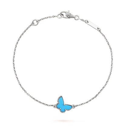 [Elitejewels]BUTTERFLY TURQUOISE BUTTERFLY BRACELET SILVER