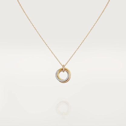 [Elitejewels]TRINITY HALSKETTE SILBER GOLD ROSGOLD DIAMANTEN 