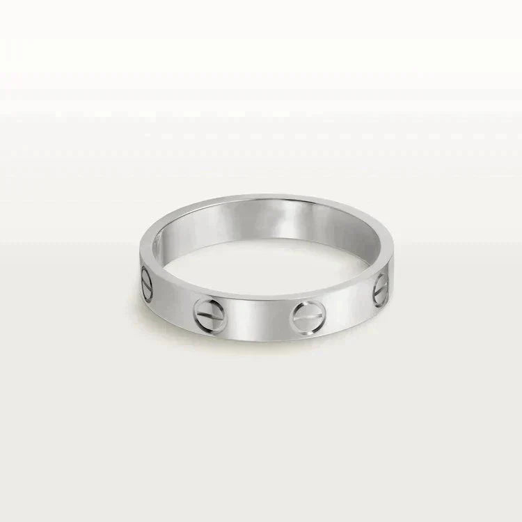 [Elitejewels]LOVE RING 4MM 1 DIAMOND SILVER